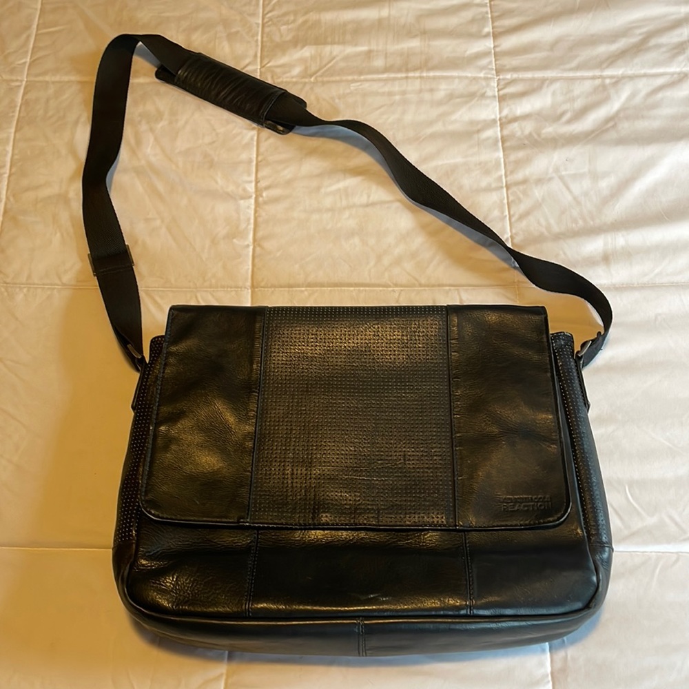 Leather messenger bag